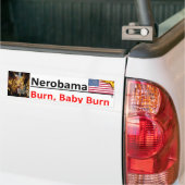 Neroのように、オバマは米国が燃えるのでで空費するか、またはゴルフをします バンパーステッカー (トラック上)