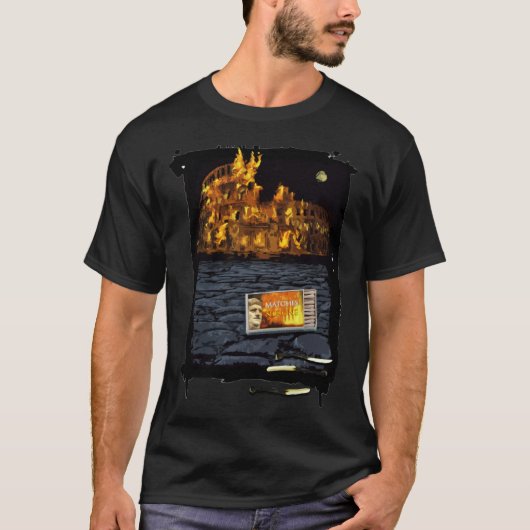 Nero Burns Rome  Joke Italian Souvenir Tシャツ (正面)