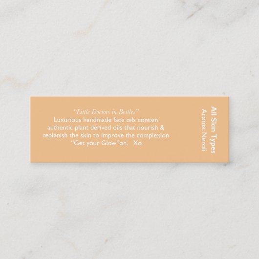 Neroliの原料カード スキニー名刺 (正面)