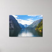 Neroyfjord風光明媚な風景の斜面マウンテンピーク キャンバスプリント (正面)