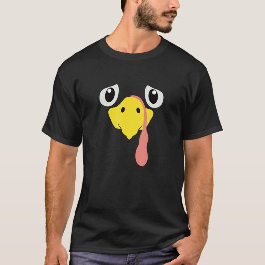 Nervous Turkey Face  Thanks Giving Tシャツ (正面)