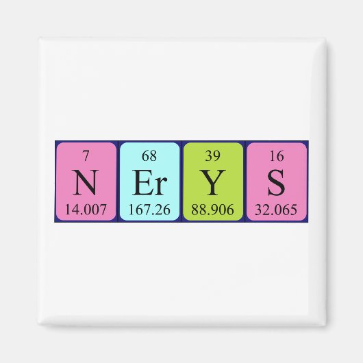 Nerys周期表名磁石 マグネット (正面)