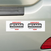 Nesara bumper sticker バンパーステッカー (車上)