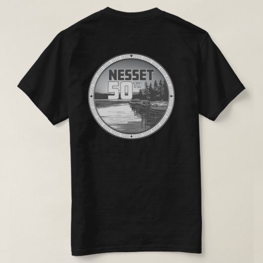 Nesset Reflections BW Back - Arch Front Corner Tシャツ (デザイン裏面)