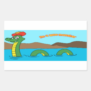 Nessie (ネス湖モンスター) 長方形シール