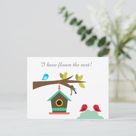 Nestの新しいアドレスの発表を飛んだ ポストカード (スタンド正面)