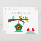 Nestの新しいアドレスの発表を飛んだ ポストカード (正面/裏面)