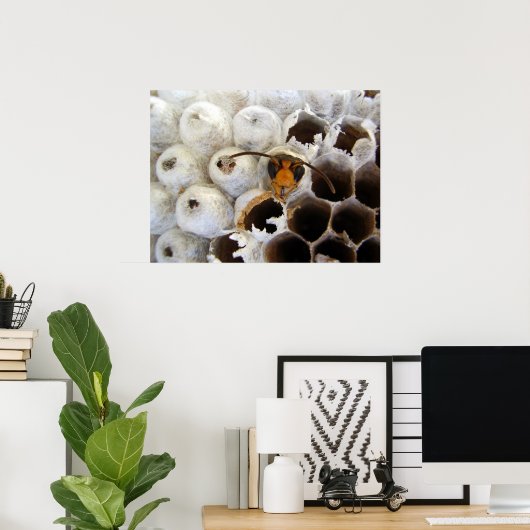 Nestポスターから現れるWasp ポスター (ホームオフィス)