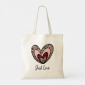 Nested Hearts Tote – Just Love Design トートバッグ (裏面)