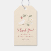 Nesting Party Strawberry Bird Girl Baby Shower ギフトタグ (正面)