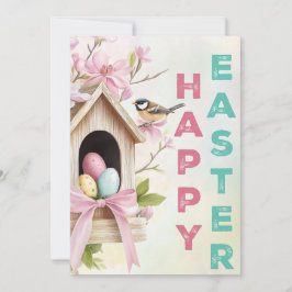 Nestled Blessings – Easter Birdhouse Charm カード