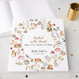 Nestled in the Forest Baby Shower Guest Book  ゲストブック