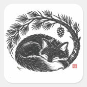 NESTLED • StillWood • キツネ スクエアシール (正面)