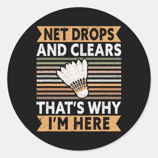 Net Drops And Clears That's Why I'm Here Funny Dmi ラウンドシール (正面)