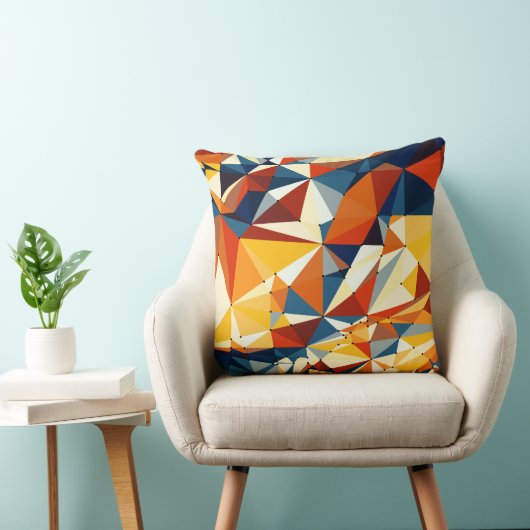 Net of multicolored triangles クッション (椅子)