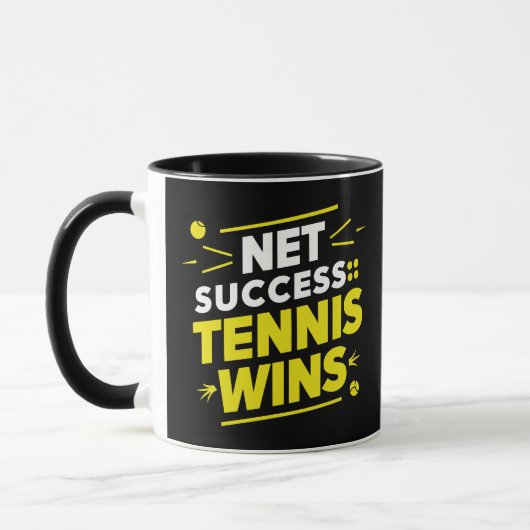 Net Success Tennis Wins、スポーツマグ マグカップ (左)