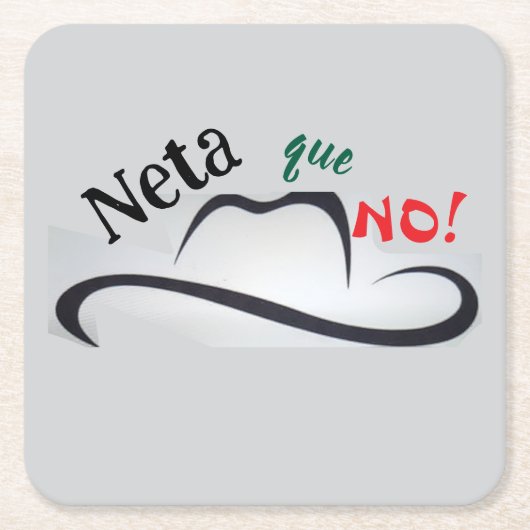 Neta que No! スクエアペーパーコースター (正面)