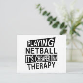 NETBALLそれはセラピーよりも安い ポストカード (スタンド正面)