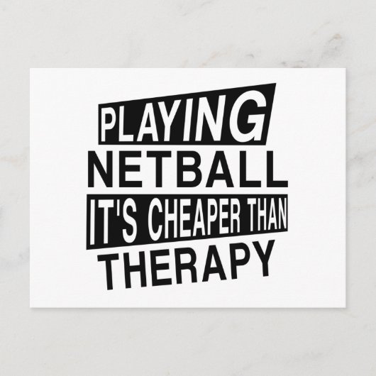 NETBALLそれはセラピーよりも安い ポストカード (正面)