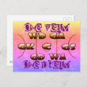 Netballのポジション感動的スローガン ポストカード (正面/裏面)