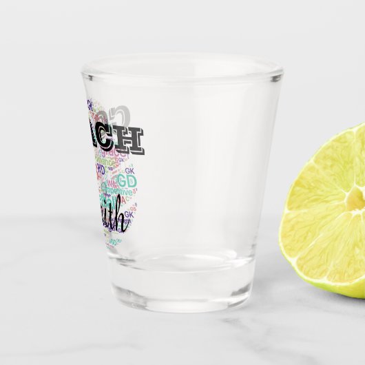 Netballコパーソナライズされたーチの贈り物 ショットグラス (右)