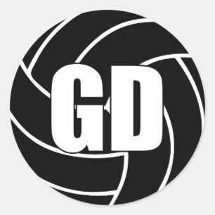 Netballゴールディフェンス、GD、Netballチームステッカー ラウンドシール