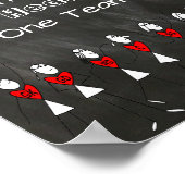 Netballチームのポジション棒の数字と引用文 ポスター (角)