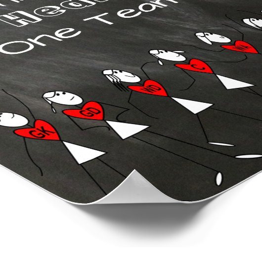 Netballチームのポジション棒の数字と引用文 ポスター (角)