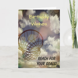NetBallテーマの誕生日グリーティングカード カード