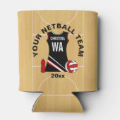 Netballパーソナライズされた選手チーム賞 缶クーラー (裏面)
