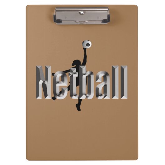 Netballプレーヤーと次元名、 クリップボード (正面)