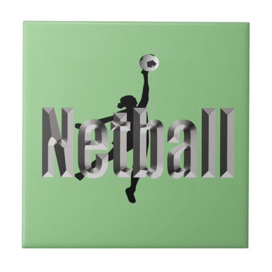 Netballプレーヤーと次元名、 タイル (正面)