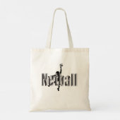Netballプレーヤーと次元名、 トートバッグ (裏面)