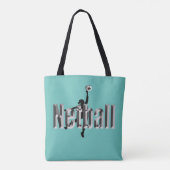 Netballプレーヤーと次元名、 トートバッグ (裏面)