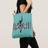 Netballプレーヤーと次元名、 トートバッグ (クローズアップ)