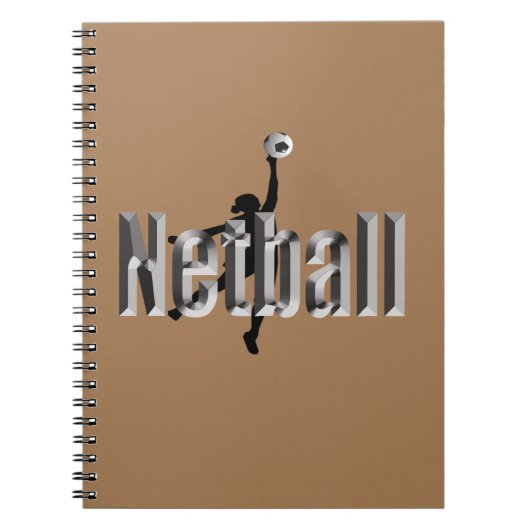 Netballプレーヤーと次元名、 ノートブック (正面)