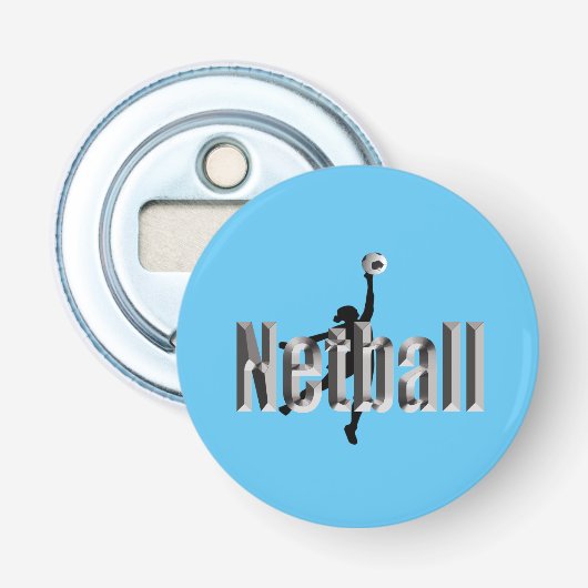 Netballプレーヤーと次元名、 栓抜き (正面)