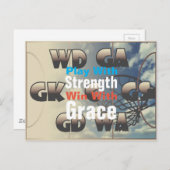 Netballプレーヤーの位置と引用文 ポストカード (正面/裏面)