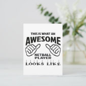 Netballプレーヤーの素晴らし外観 ポストカード (スタンド正面)