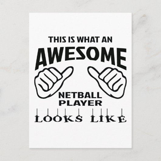 Netballプレーヤーの素晴らし外観 ポストカード (正面)