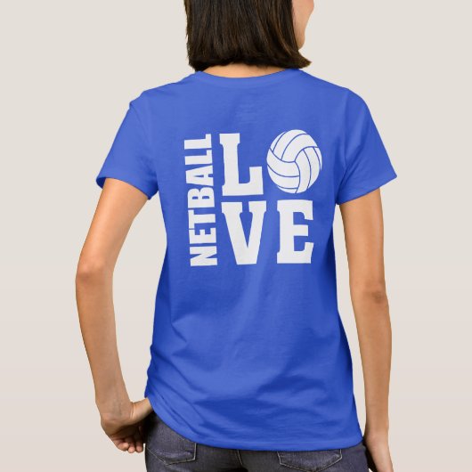 Netballプレーヤー究極I愛Netball Tシャツ (裏面)