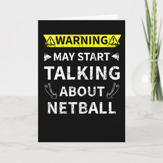 Netball Netballの愛好者の贈り物について話し始めるかもしれない カード (正面)