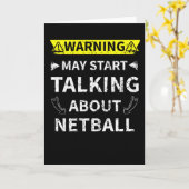 Netball Netballの愛好者の贈り物について話し始めるかもしれない カード (黄色い花)