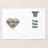 Netball Player Coach Thank You金ゴールド 箔カード (内部)