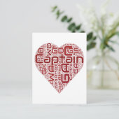 Netball Positionsハートデザイン ポストカード (スタンド正面)