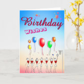 Netball Positions空白の誕生日グリーティングカード カード (黄色い花)