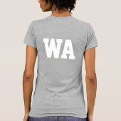 Netball Purpleホワイトウィング攻撃のカスタムトレーニング Tシャツ (裏面)