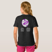 Netball purple white out teams T-Shirt Tシャツ (裏面フル)
