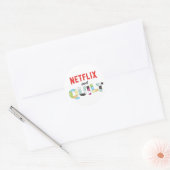 Netflixとキルトステッカー – Quilter おもしろい Gift ラウンドシール (封筒)