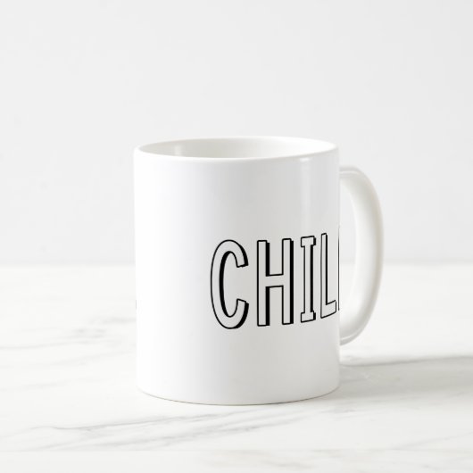NetflixとChillのおもしろいことわざ コーヒーマグカップ (正面右)